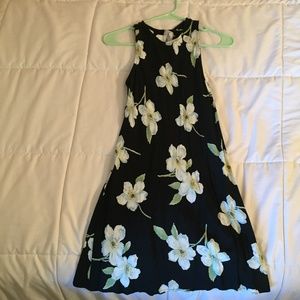 Vintage Black Floral Dress